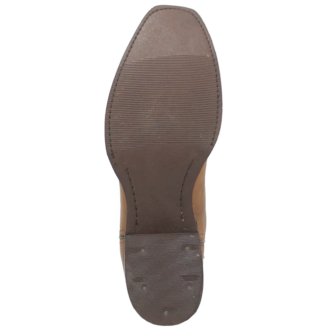 True Grit Leather Boot - Tan/Green - DI141-BN97