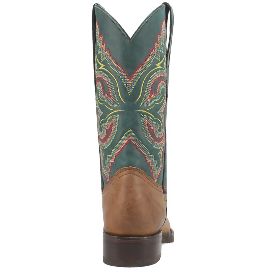 True Grit Leather Boot - Tan/Green - DI141-BN97