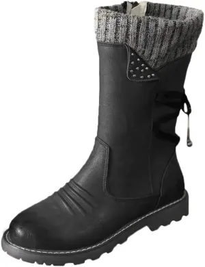 Waterproof Snow Boots for Women Cute Winter Walking Boots for Women Waterproof Winter Ankle Shoes for Women Waterproof Snow Wide Width Winter Boots for Woman Botas De Nieve Para Mujer Talla 4