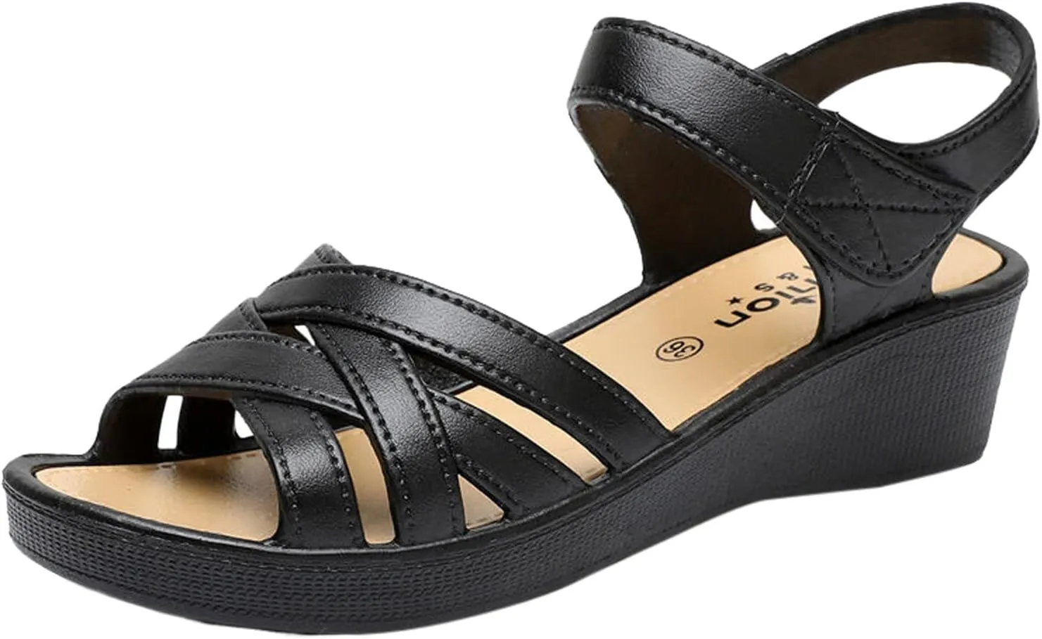 Wedge Sandals for Women Braided Jute Espadrille Wedge with Cork Sole and Ankle Strap for Beach To Street Style Orthopedic Sandal Beach Dressy Flip Flops for Wide Toe 2025 Spring