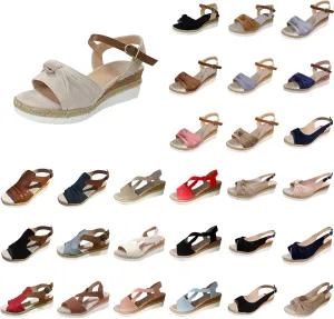 Wedge Sandals for Women Dressy Summer,Platform Wedges for Women,Womens Espadrilles Open Toe Sandals Comfortable Dressy Ankle Strap Slip On Sandals Orthopedic Sandals Casual
