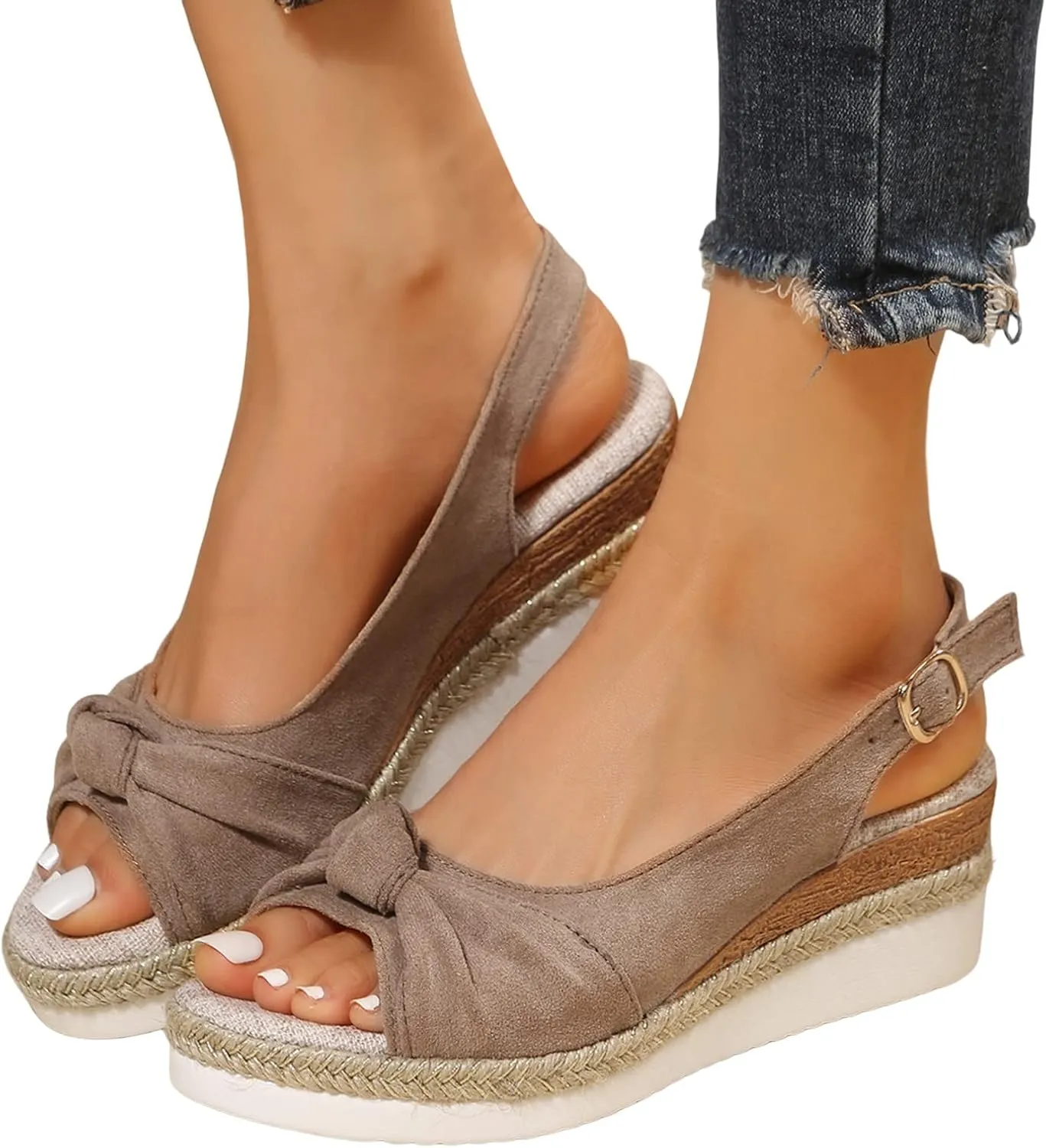 Wedge Sandals for Women Mid Heel Platform Dressy Platform Summer Walking Orthopedic Strappy Walking Sandals