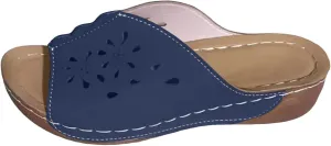 Wedge Sandals for Women Orthopedic Slip On Slide Slippers Open Toe Soft Cushion Beach Walking Shoes with Arch Support