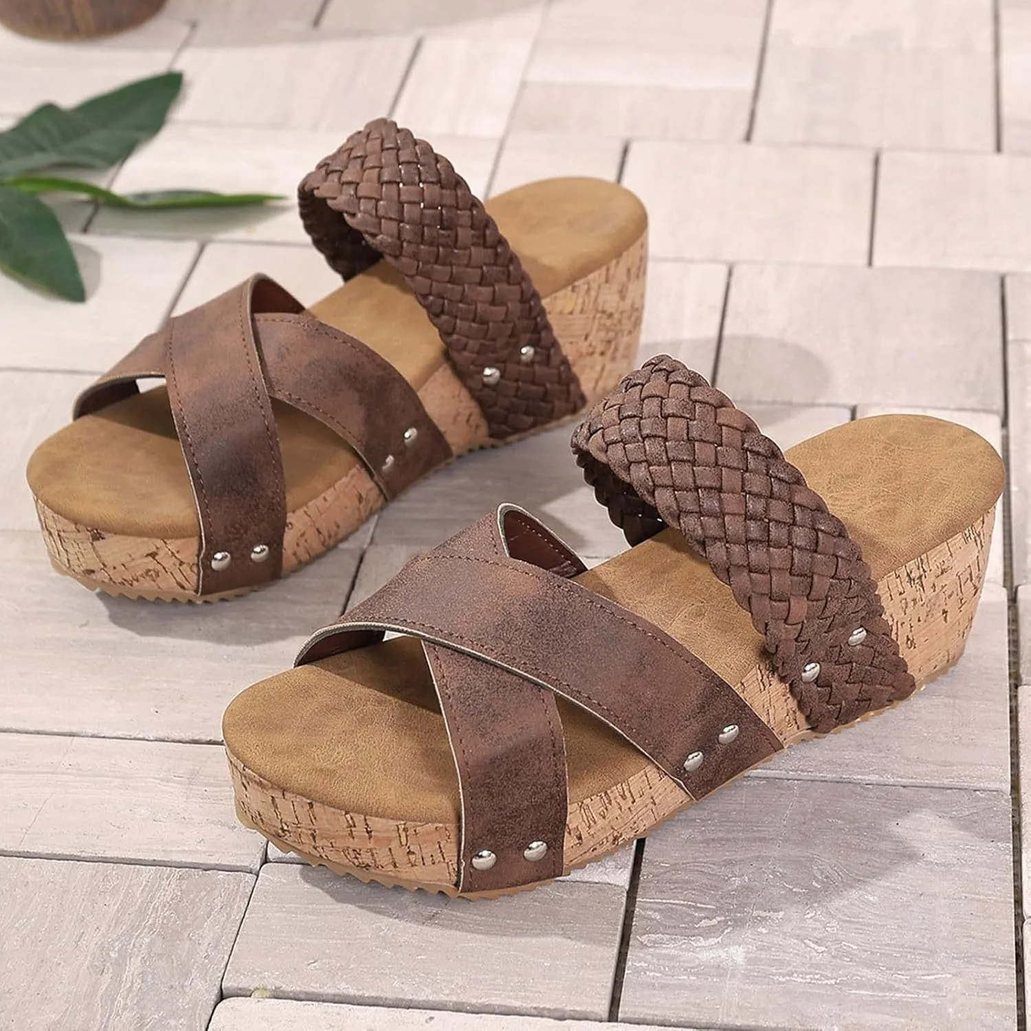 Wedge Sandals For Women Platform Wedge Sandals Open Toe Women Casual Dressy Summer Shoes Beach Shoes