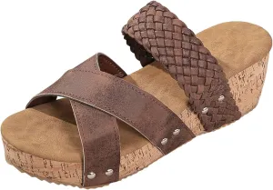 Wedge Sandals For Women Platform Wedge Sandals Open Toe Women Casual Dressy Summer Shoes Beach Shoes