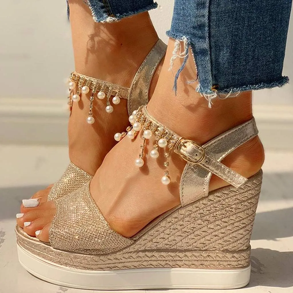 Wedge Sandals for Women Water Friendly Synthetic Material with Quick Dry Straps and Non Slip Sole for Poolside Wear Orthopedic Sandal Beach Dressy Flip Flops for Wide Toe 2025 Spring