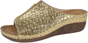 Wedges Sandals for Women Damping Sole Upgradation Stretch Lightweight Sandals Slip on Espadrille Sandal Wide Width Arch Support Cushion Slides Summer Beach Walking Shoes