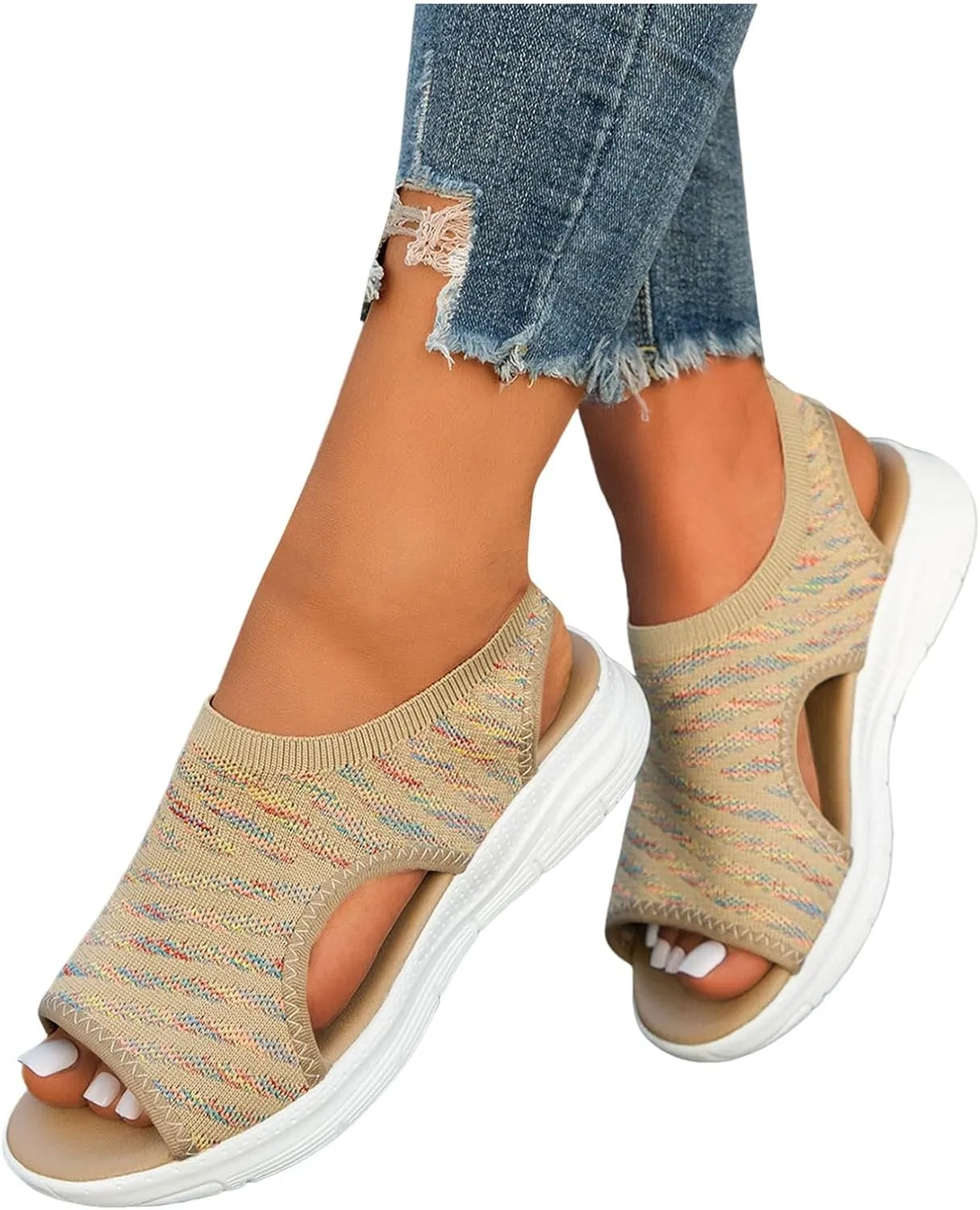 Wedges Shoes For Women Sandals With Arch Support Comfortable Sandals Women Flip Flops Flat for Platform