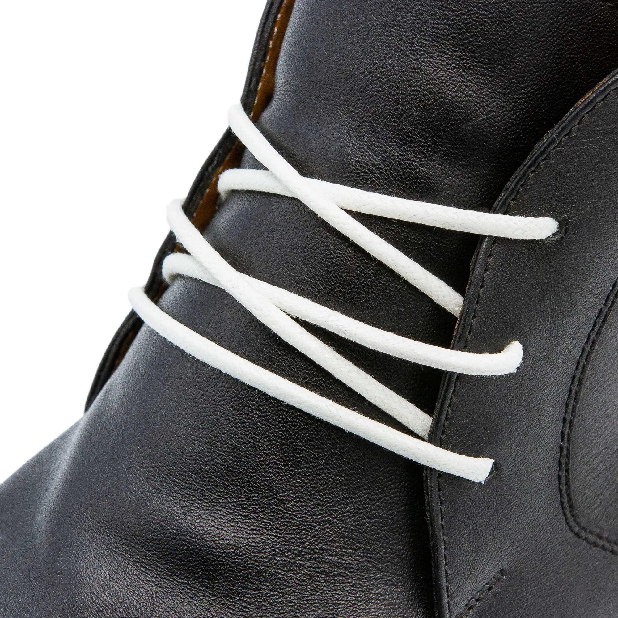 White Waxed Dress Shoelaces