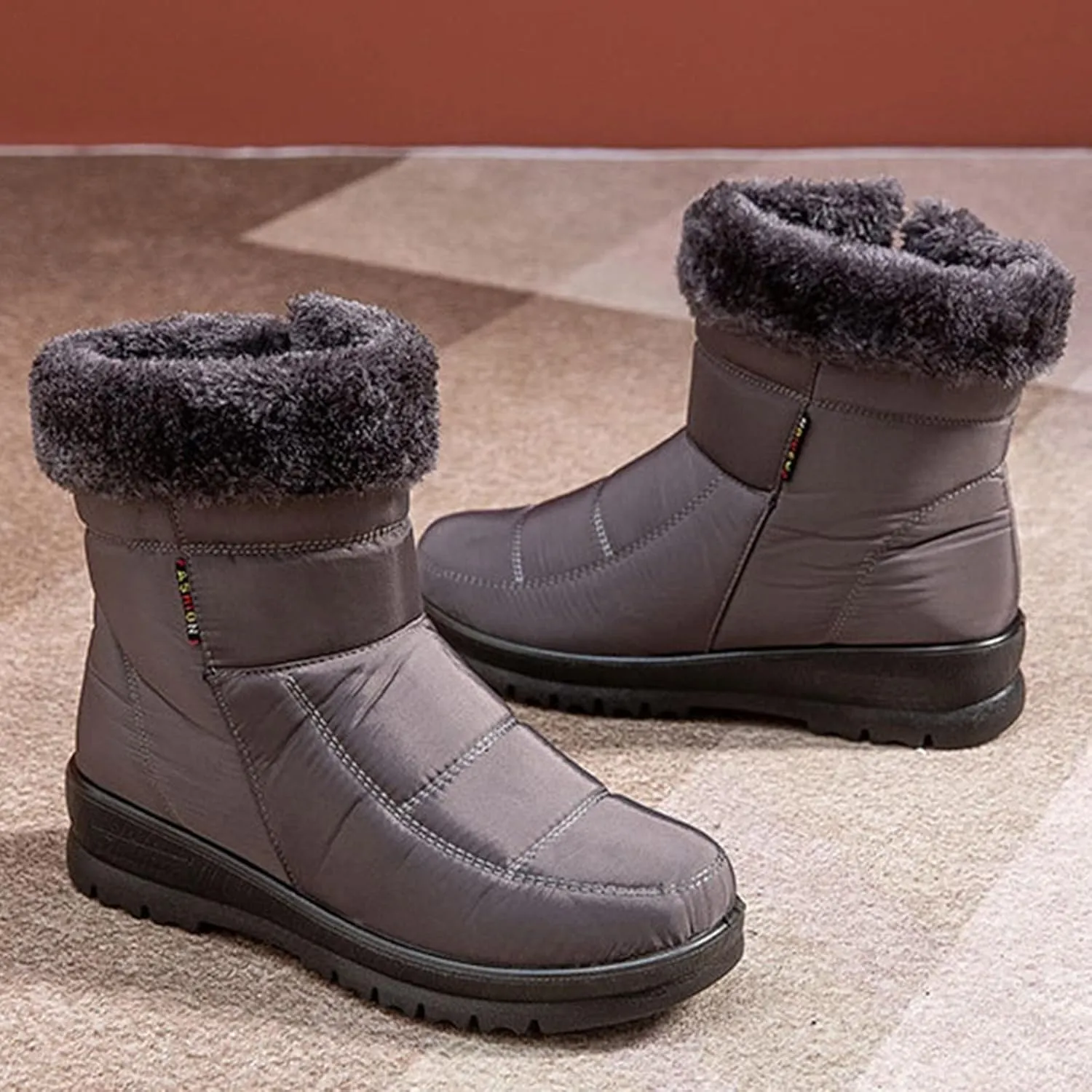Winter Boots for Women Fashion Waterproof Winter Boots for Women Womens Snow Boots Wide Calf Winter Boots Womens Size 8.5 Women Warm Fur Lined Snow Boots Waterproof Shoes