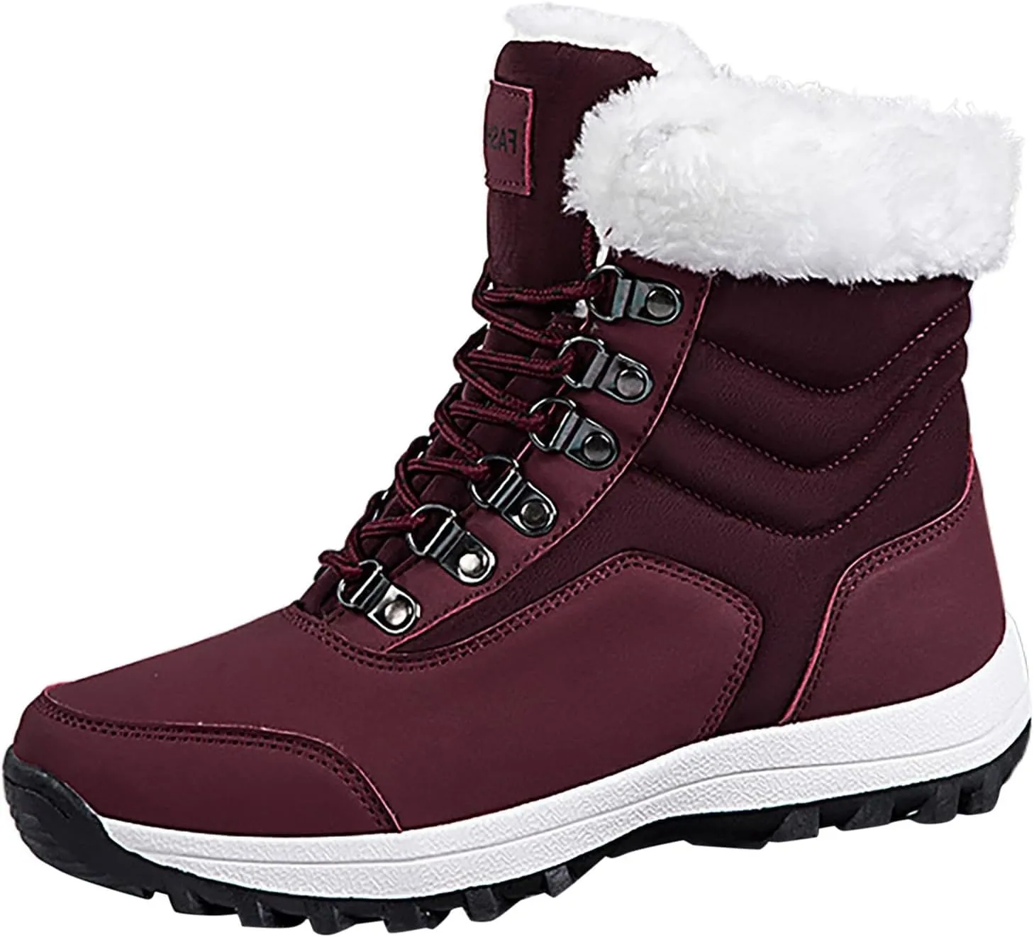 Winter Snow Boots for Women: Waterproof Fur Lined Ankle Booties - Warm Slip on Woman Shoes, Platform Boots for Women