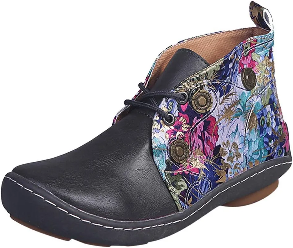 Women Boots Ankle WomenS Boots Boots for Walking All Day Women Womens Navy Boots Womens Ankle Boots No Heel Leather Ankle Booties Flat