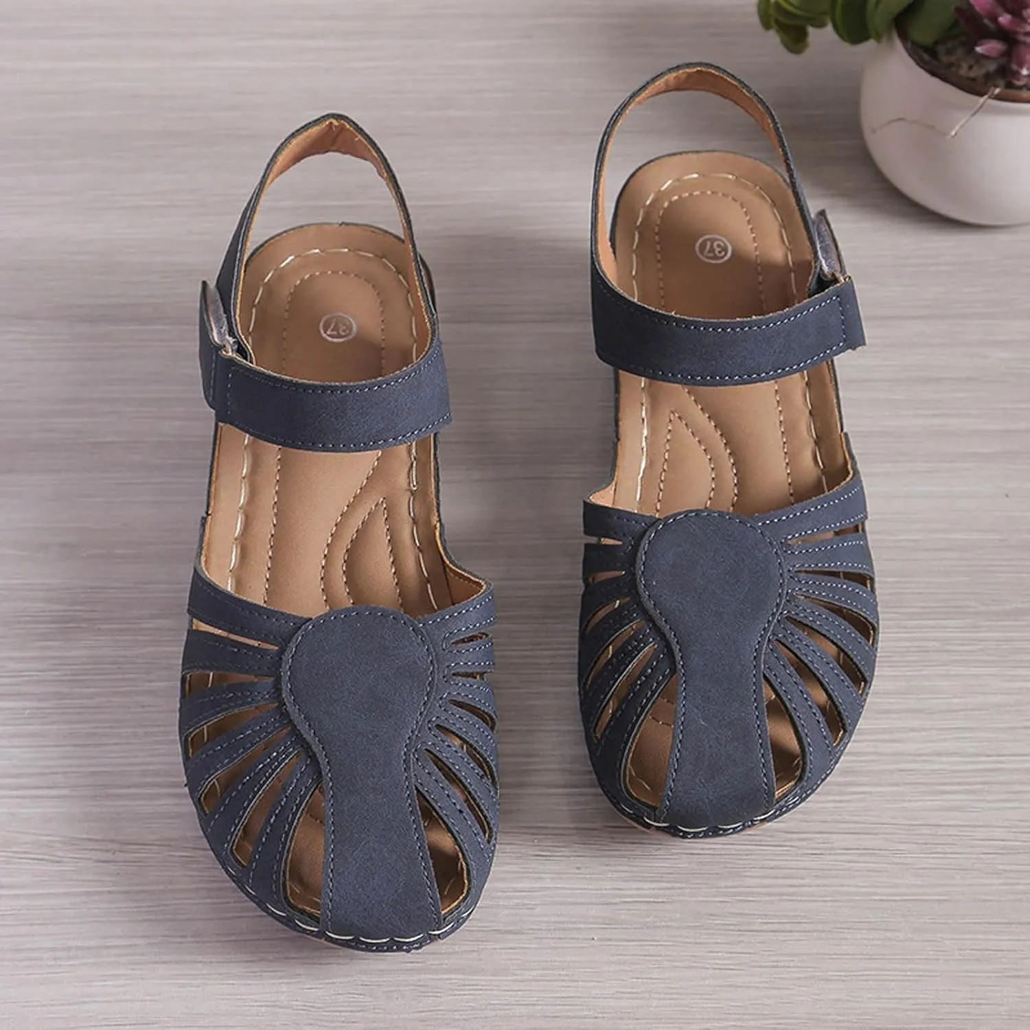 Women Dressy Summer Wedge Sandals For Womens Comfortable Platform Shoes Leather Sandals Women Platform