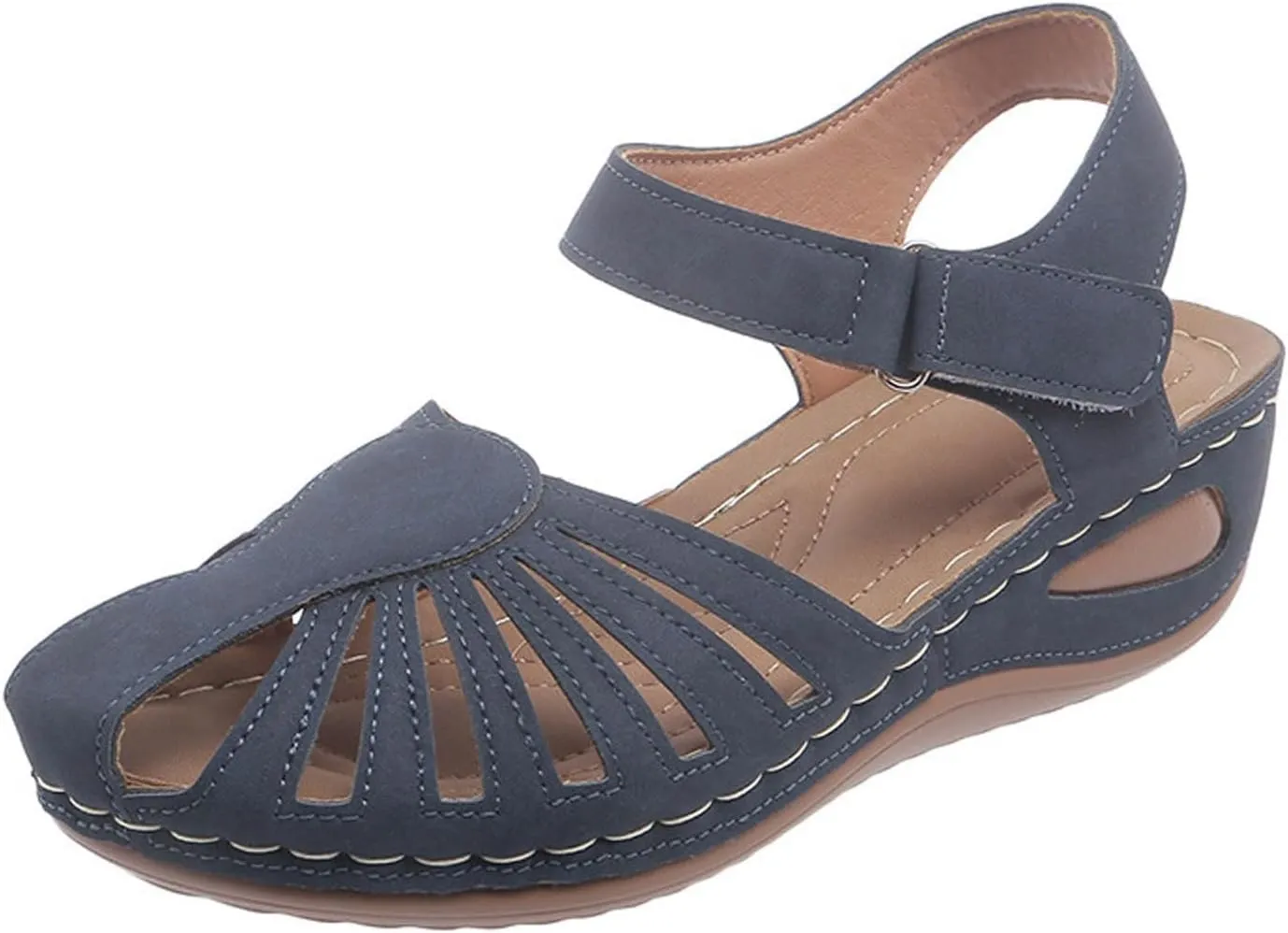 Women Dressy Summer Wedge Sandals For Womens Comfortable Platform Shoes Leather Sandals Women Platform