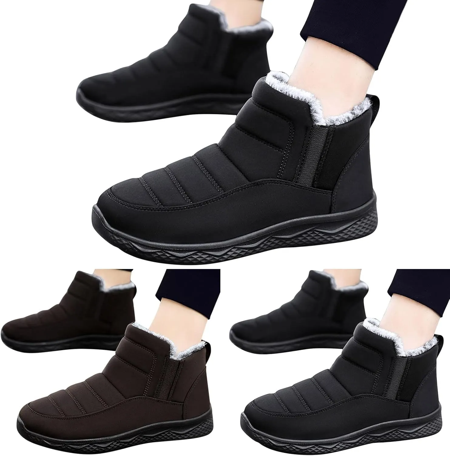 Women Snow Boots Winter Shoes 7w Womens Snow Boots Tall Women's Boots Winter Wide Womens Waterproof Boots Wide Width Botas Impermeables Para Invierno Mujer