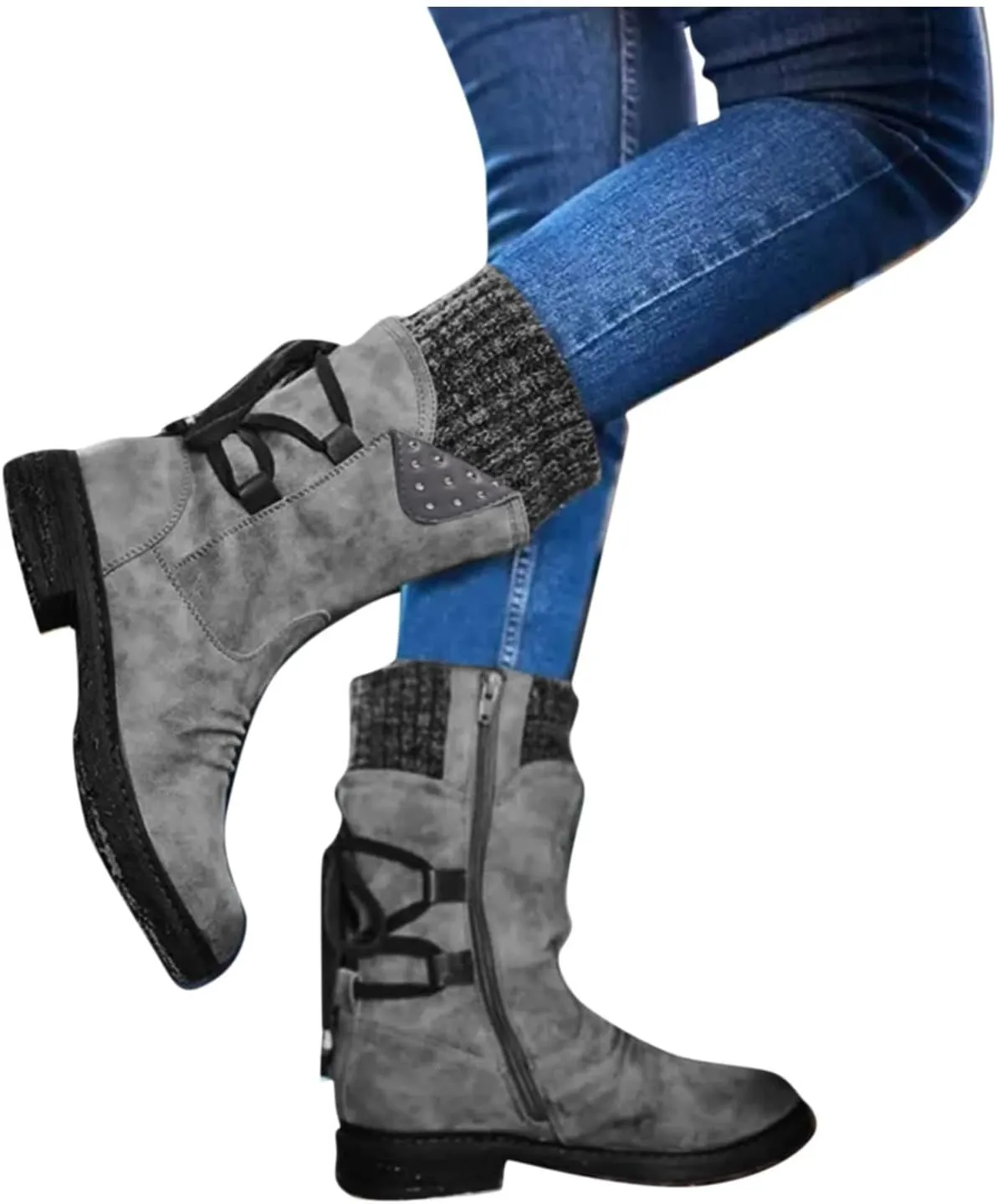 Women Winter Boots Waterproof Warm Waterproof Winter Boots for Women Wide Calf Ankle Winter Boots for Women Womens Fur Boots Women Waterproof Snow Boots Size 7 Early Prime of Day Deals 2024