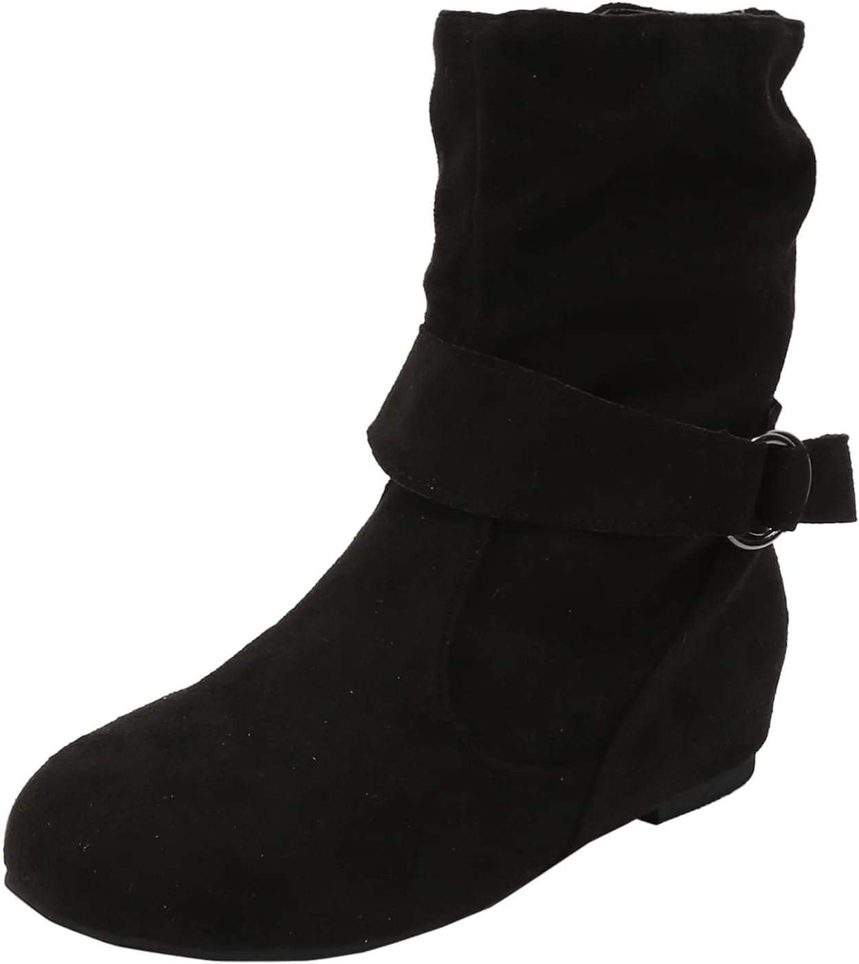 Women'Dressy Mid Calf Boots Women Fashion Low Heel Boots Low Heels Fashionable Casual Mid Calf Round Toe Women Boots