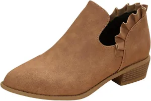 Womens Ankle Boots Low Heel Chelsea Boots Women Women's Ankle Boot Pointed Toe Pull on Fashion Riding Boots For Women