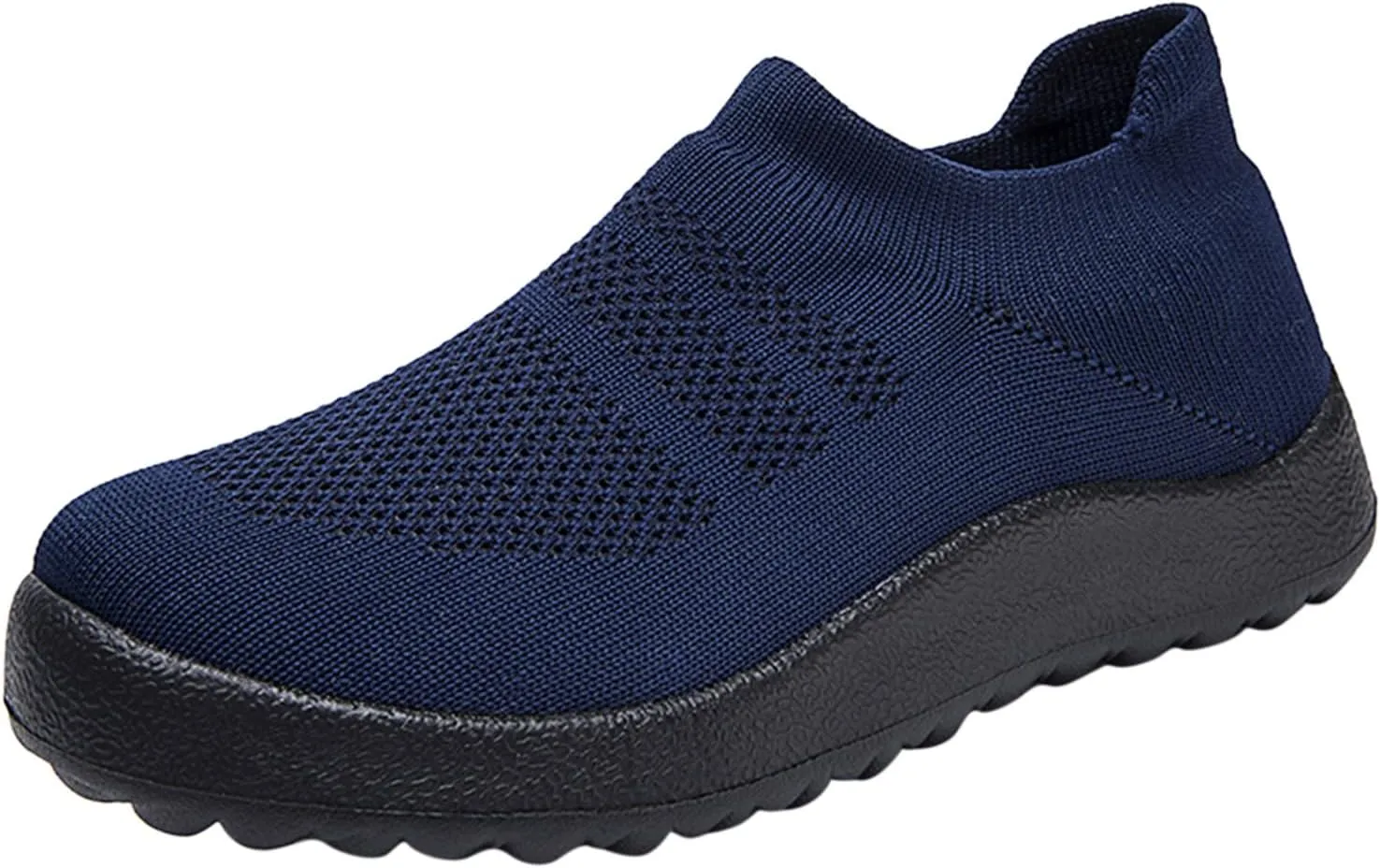Womens Athletic Walking Shoes, Women Slip On Shoes Sneakers, Non Slip Running Shoes for Women, Laceless Casual Breathable Lightweight Mesh Knit