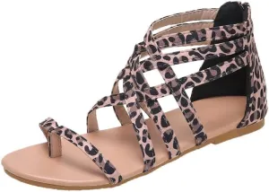 Women's Bungalow Sandal Women's Gladiator Strap Sandals Fashion Trendy Flat Fisherman Cross Strappy Sandals 2025