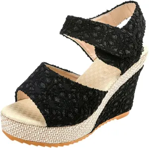 Womens Espadrilles Wedges Sandals Flat Sandals with Exposed Toe Heels Open Toe Tie Buckle Platform Ankle Strap Dress Shoes 2025