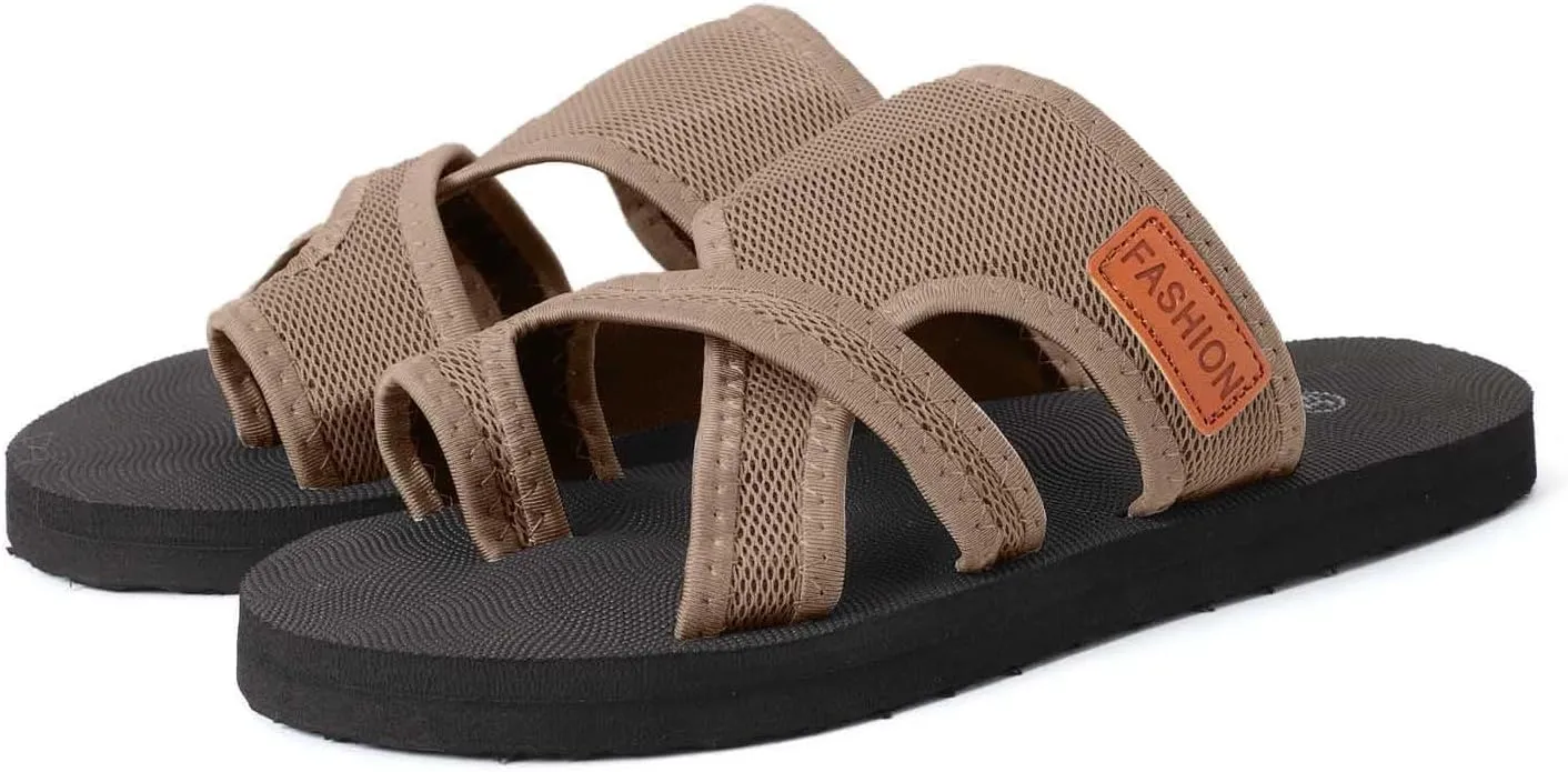 Womens Hollow Mesh Slide Sandals Comfortable Orthopaedic Slippers for Women Summer Mesh Flats Beach Sandals Non Slip Casual Breathable Walking Slide Shoes