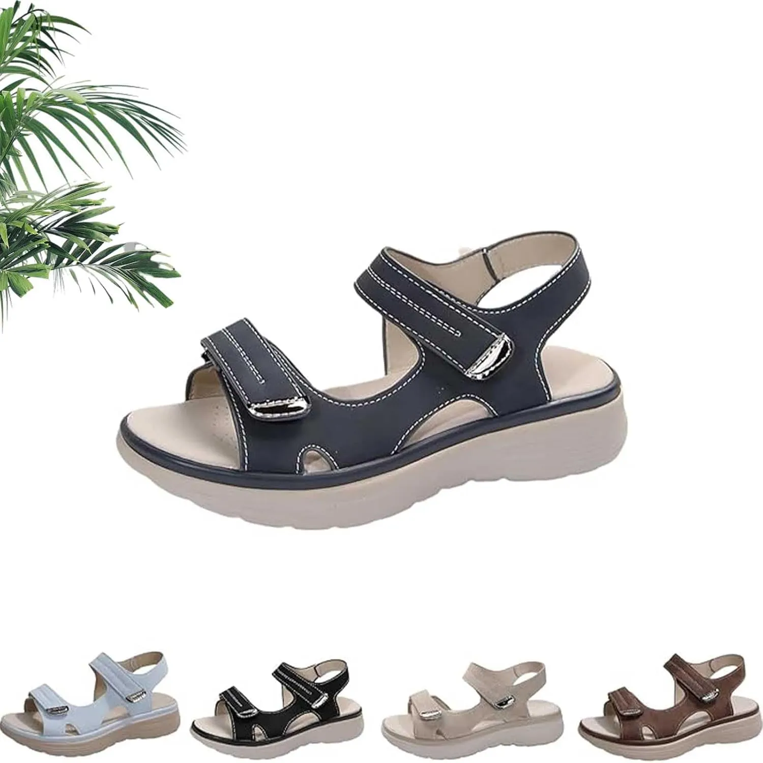 Women's Orthopedic Shoes with Soft, Anti-Slip Soles Sandals,2025 Summer Comfortable Walking and Hiking Sandal Arch Support Wide Fit Dressy Sport Sandals with Back Strap for Women