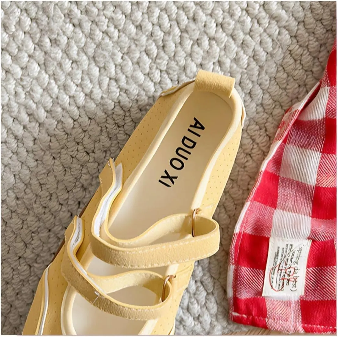 Women's Retro Ballet Flat Sneakers - Adjustable Strap Comfortable Shoes, Lightweight Breathable Skate-Inspired Sneakers for Casual Wear Vintage Fashion Sneakers