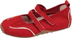 Women's Retro Ballet Flat Sneakers - Adjustable Strap Comfortable Shoes, Lightweight Breathable Skate-Inspired Sneakers for Casual Wear Vintage Fashion Sneakers