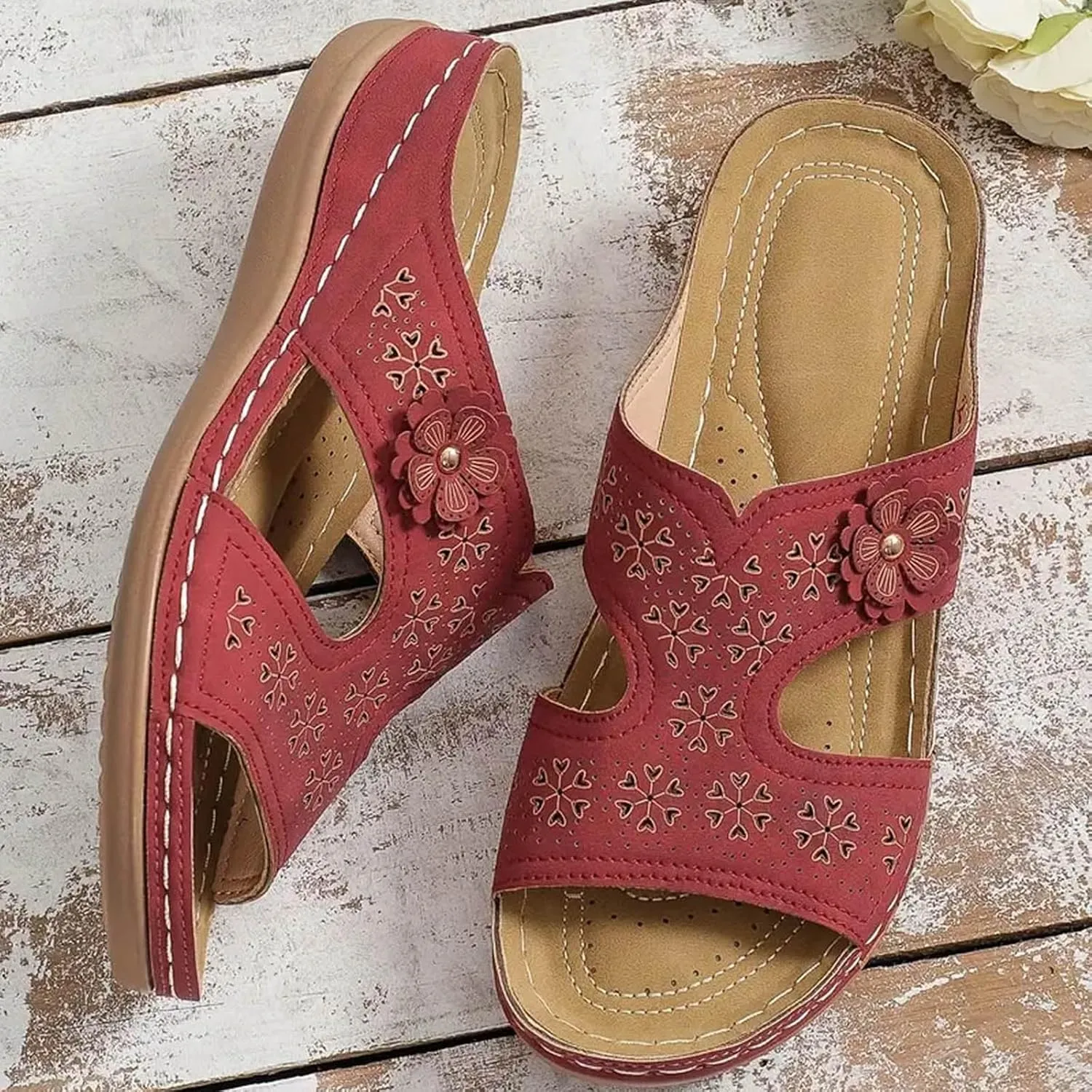Women's Sandals Open Toe Flatform Wedge Casual Sandal Orthopedic Sandals Women's Ankle Strap Low Wedge Sandals