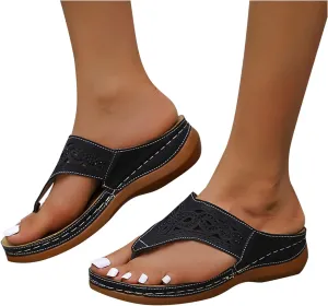 Women's Sandals, Women's Sandals Arch Support Clip Toe Orthopedic Casual Walking Orthotic Flip Flops