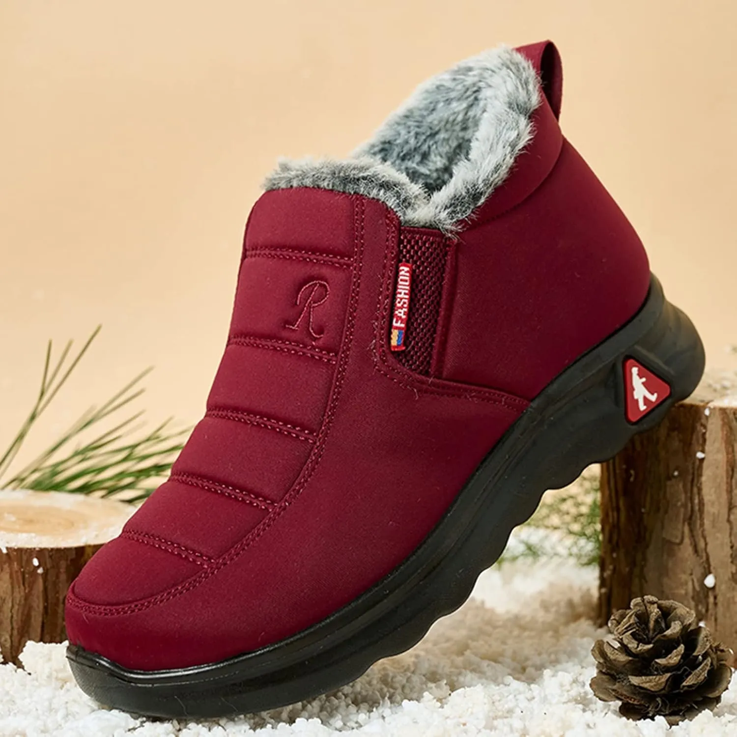 Womens Snow Boots Extra Wide Width Slip on Winter Boots for Women Waterproof Ankle Winter Woman Boots Zapatos De Nieve Para Mujeres Botas De Mujer Para El Frio