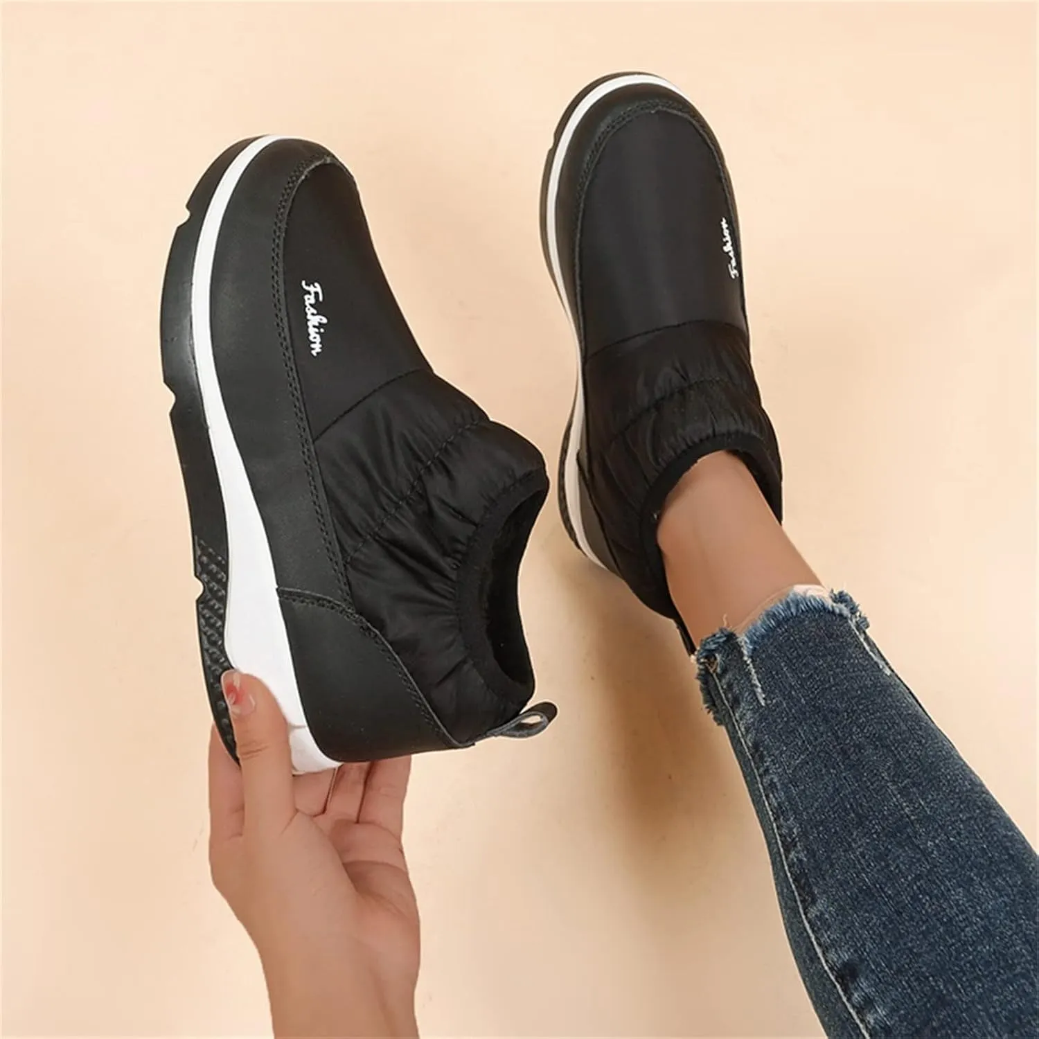 Women's Snow Boots Size 9 Wide Winter Long Boots for Women Waterproof Snow Boots Winter Women Women's Winter Booties Slippers Womens Winter Hiking Boots Waterproof