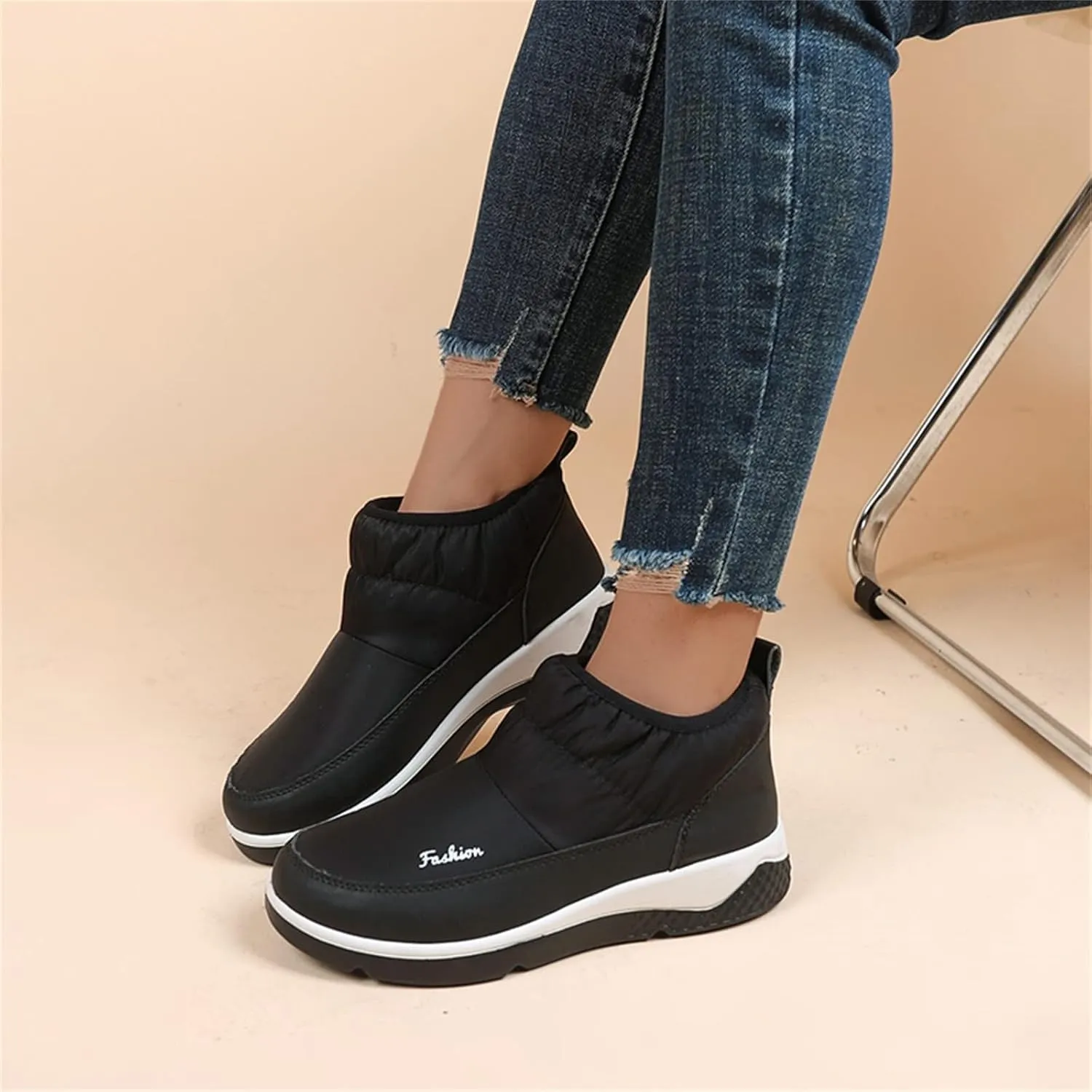 Women's Snow Boots Size 9 Wide Winter Long Boots for Women Waterproof Snow Boots Winter Women Women's Winter Booties Slippers Womens Winter Hiking Boots Waterproof