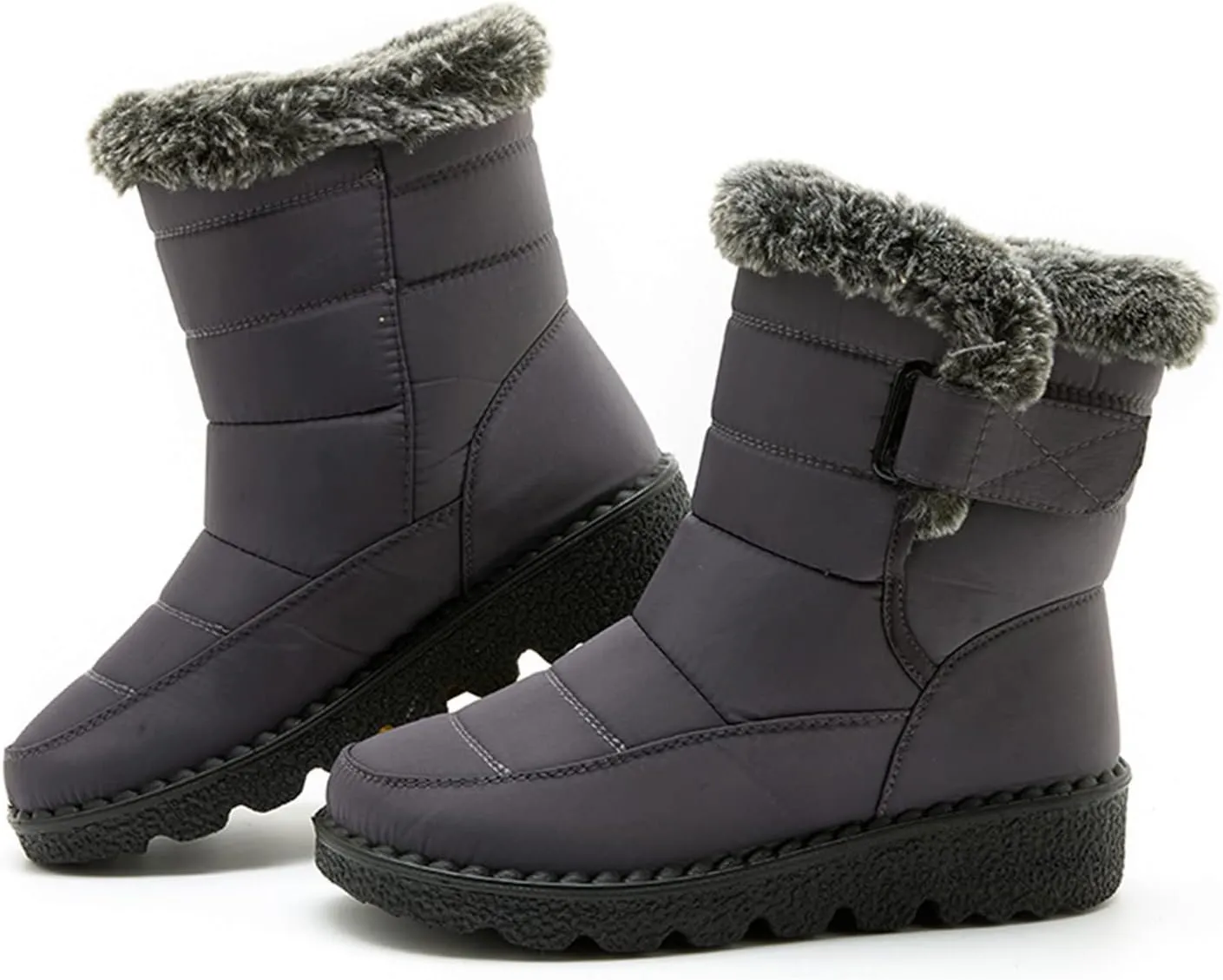 Women's Snow Boots Size 9 Wide Womens Snow Boots Size 12 Wide Women's Wide Width Ankle Booties Flat Heel Classic Winter Boots Mid Calf Winter Boots for Women with Fur Womens Winter Ankle Boots