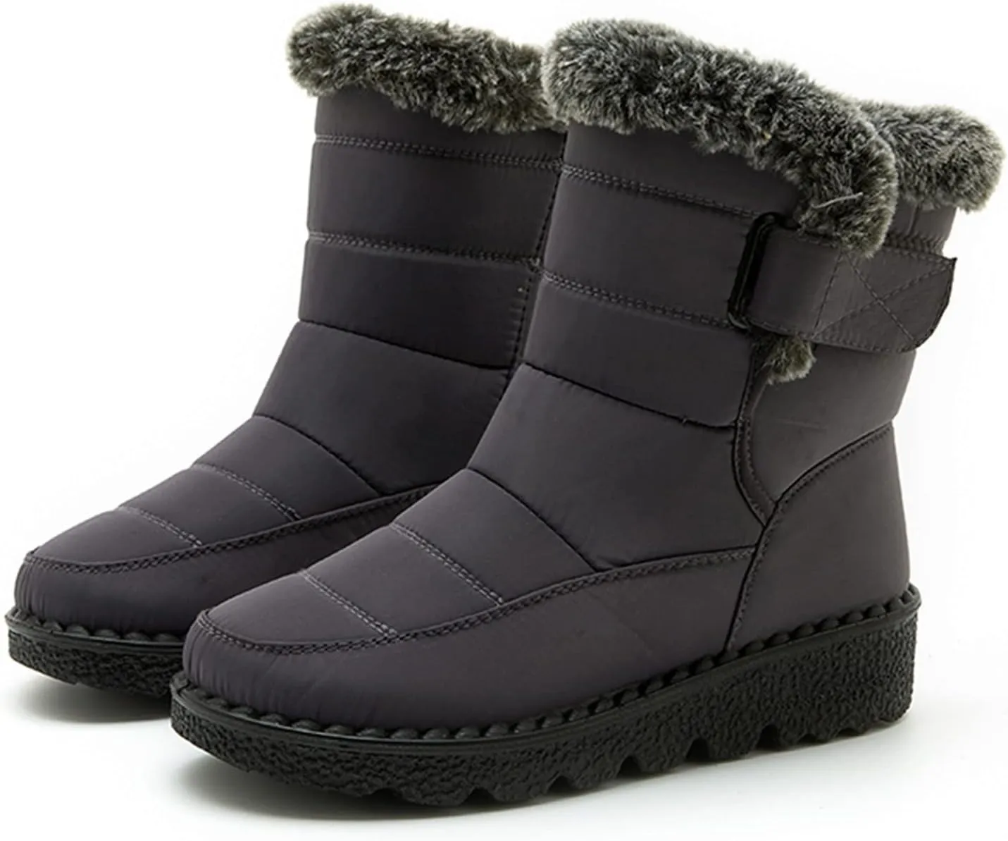 Women's Snow Boots Size 9 Wide Womens Snow Boots Size 12 Wide Women's Wide Width Ankle Booties Flat Heel Classic Winter Boots Mid Calf Winter Boots for Women with Fur Womens Winter Ankle Boots