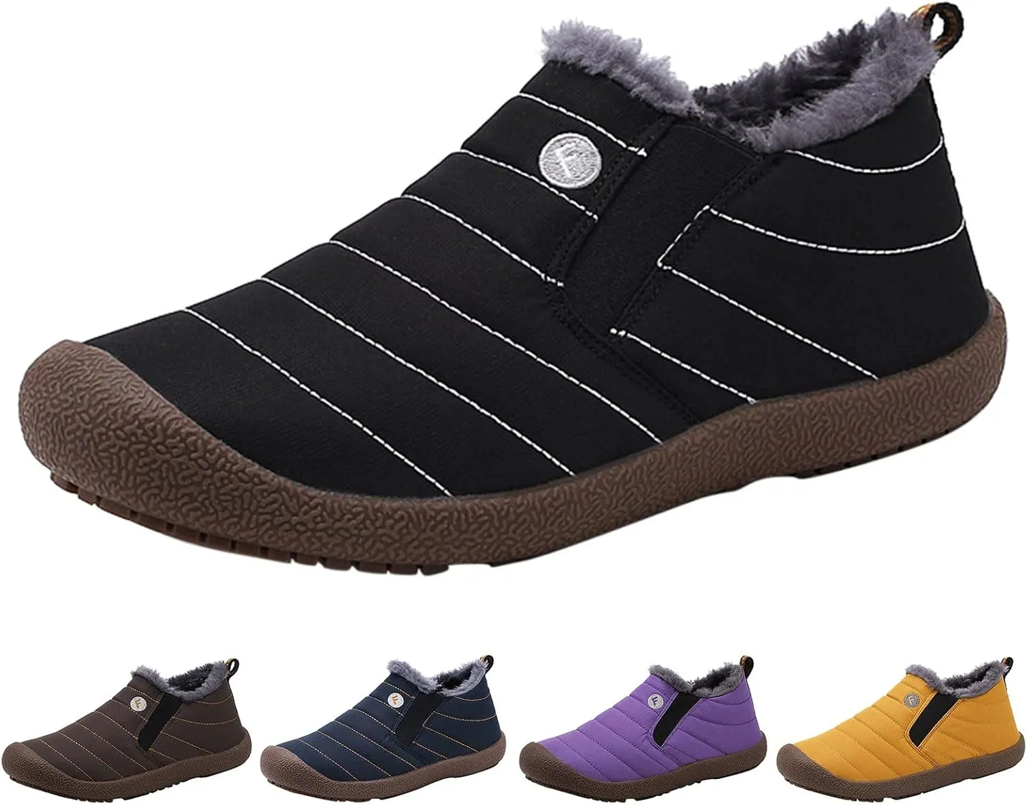 Womens Snow Boots Waterproof Insulated Zipper Winter Snow Boots Women Extra Wide Snow Boots for Women Plus Size Fur Lined Winter Boot for Women Botas De Invierno Para Mujer Tacon Bajo