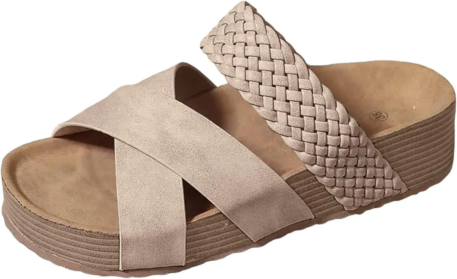 Women's Thick Soled Hollow Comfortable And Lightweight Outdoor Beach Slippers Casual Summer Sandals for Women with Heels