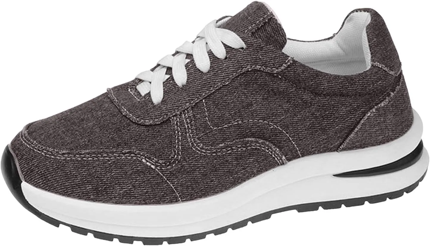 Womens Walking Shoes Fashion Casual Women Shoes Sports Shoes Lace Up Thick Soled Women Shoes Womens en Shoes for Girls