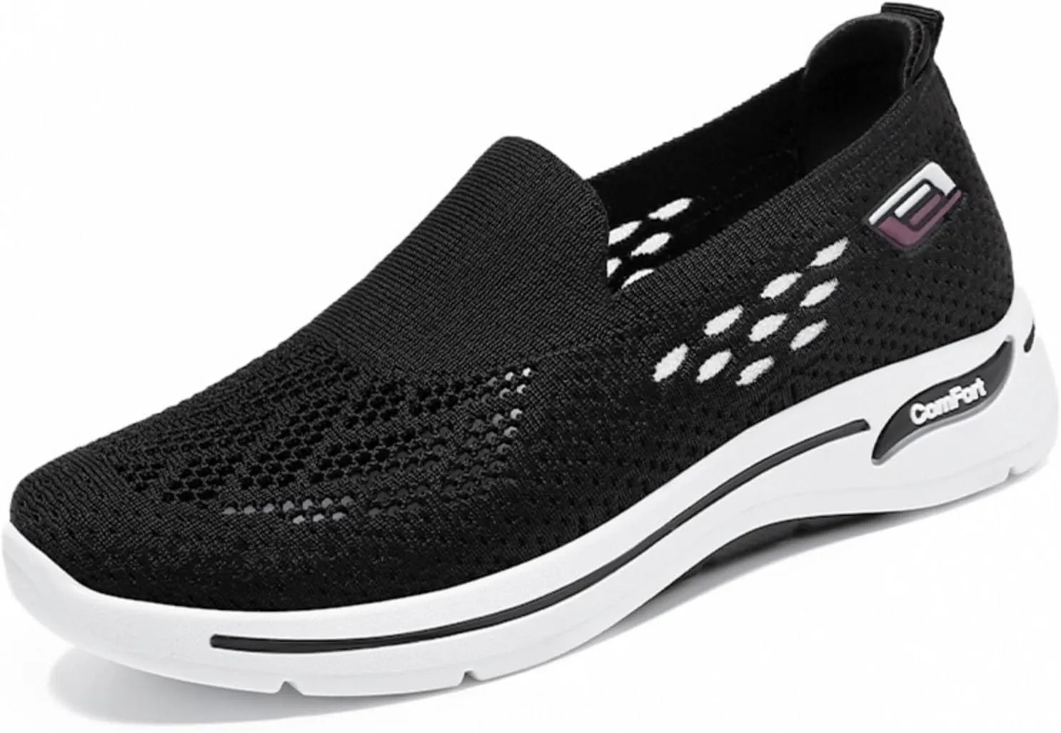 Womens Walking Shoes Orthopedic Walking Shoes for Women Slip on Sneakers Knit Lightweight Comfortable Breathable Sneakers for Arch Support 2025