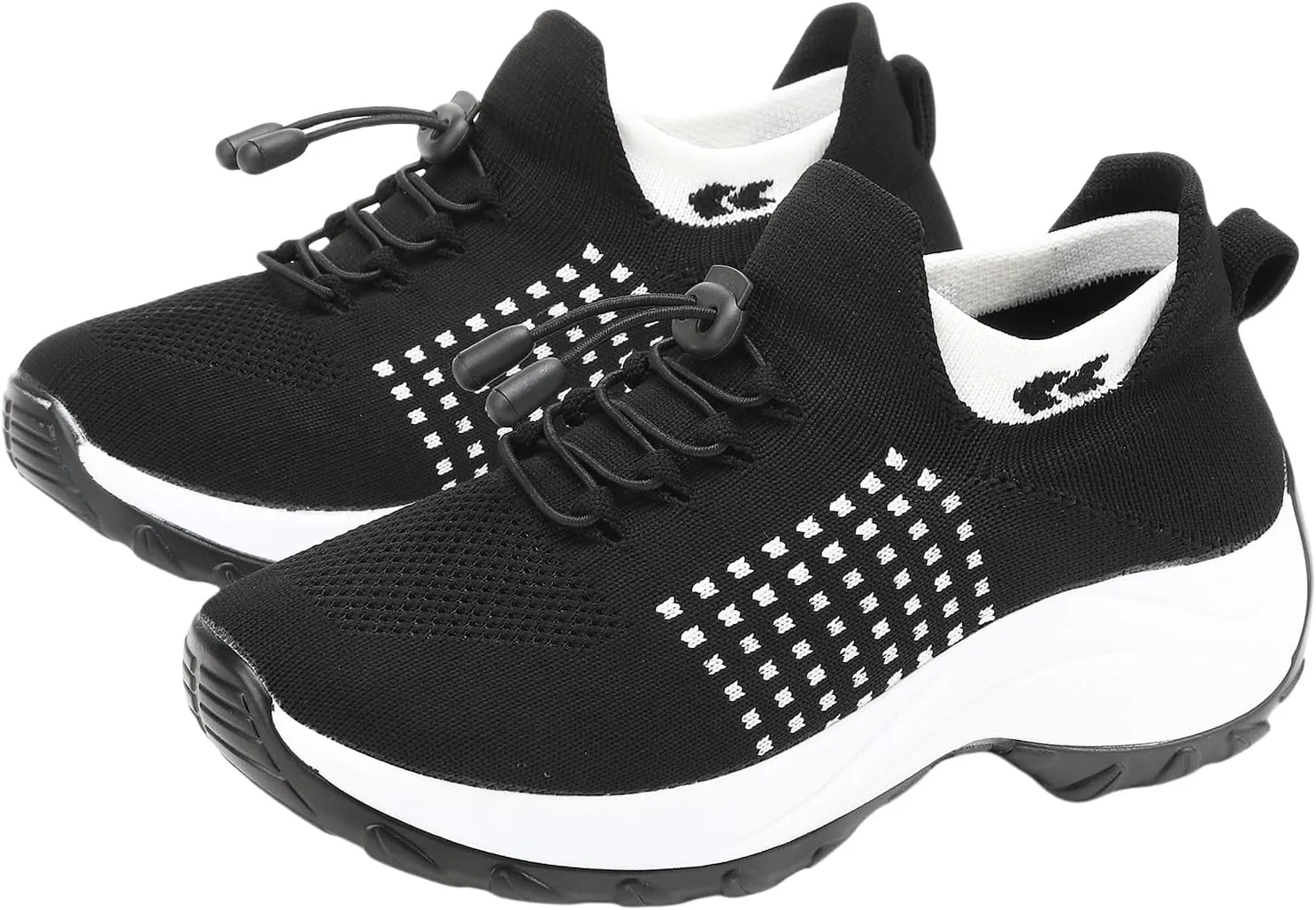 Womens Walking Shoes with Arch Support Slip on Sock Sneakers Mesh Upper Walking Shoes Comfortable Casual Ladies Athletic Shoe Thick Bottom Shoe