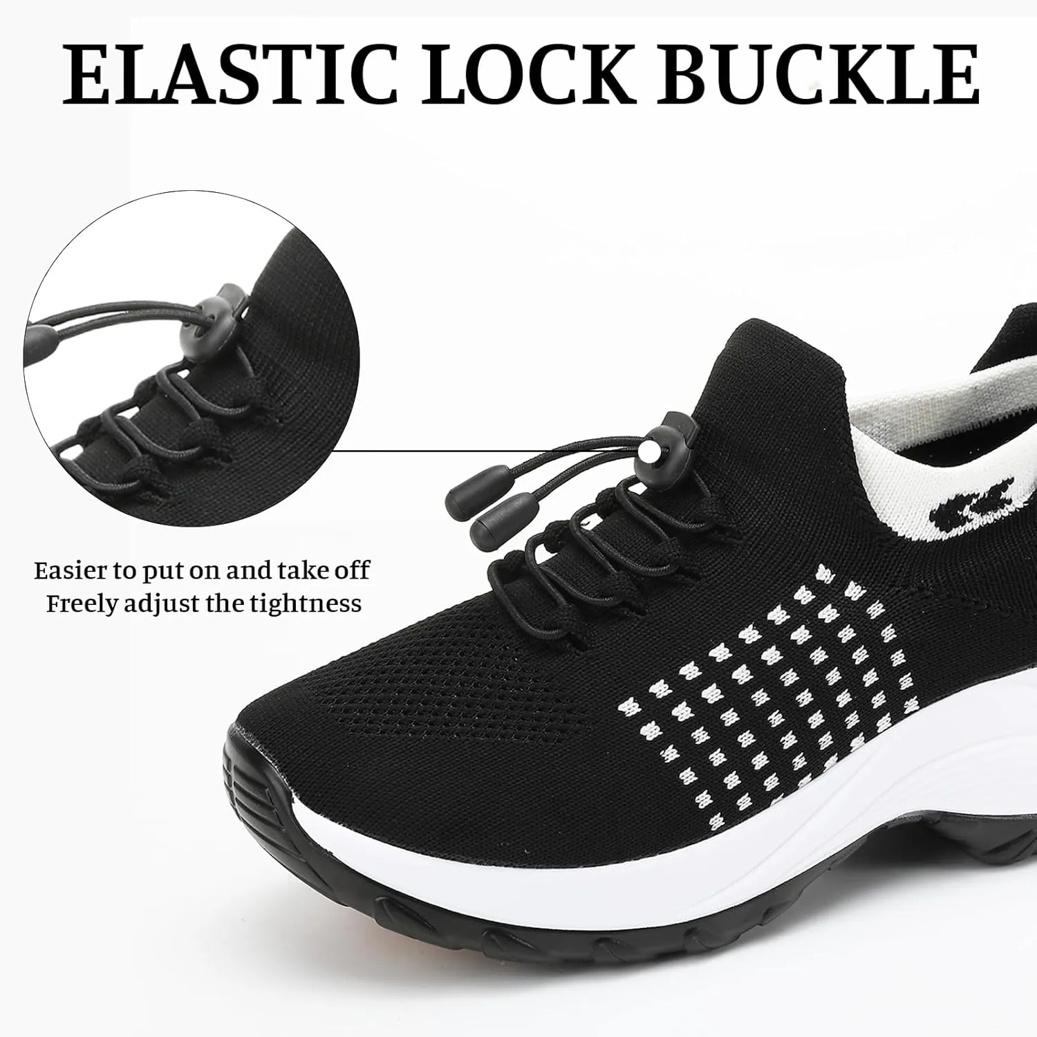Womens Walking Shoes with Arch Support Slip on Sock Sneakers Mesh Upper Walking Shoes Comfortable Casual Ladies Athletic Shoe Thick Bottom Shoe