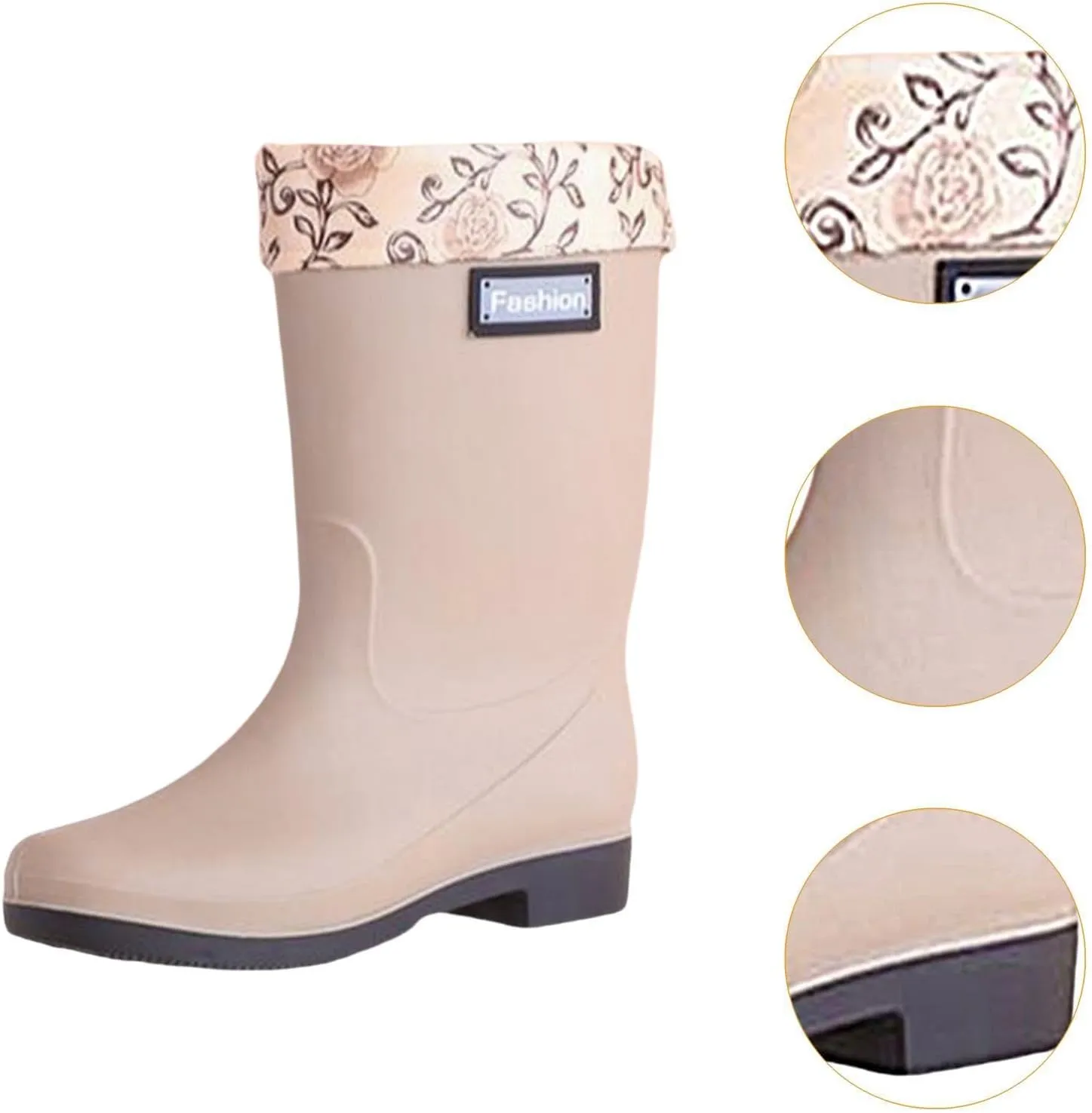 Women's Waterproof Mid Calf Boots for Work And Garden