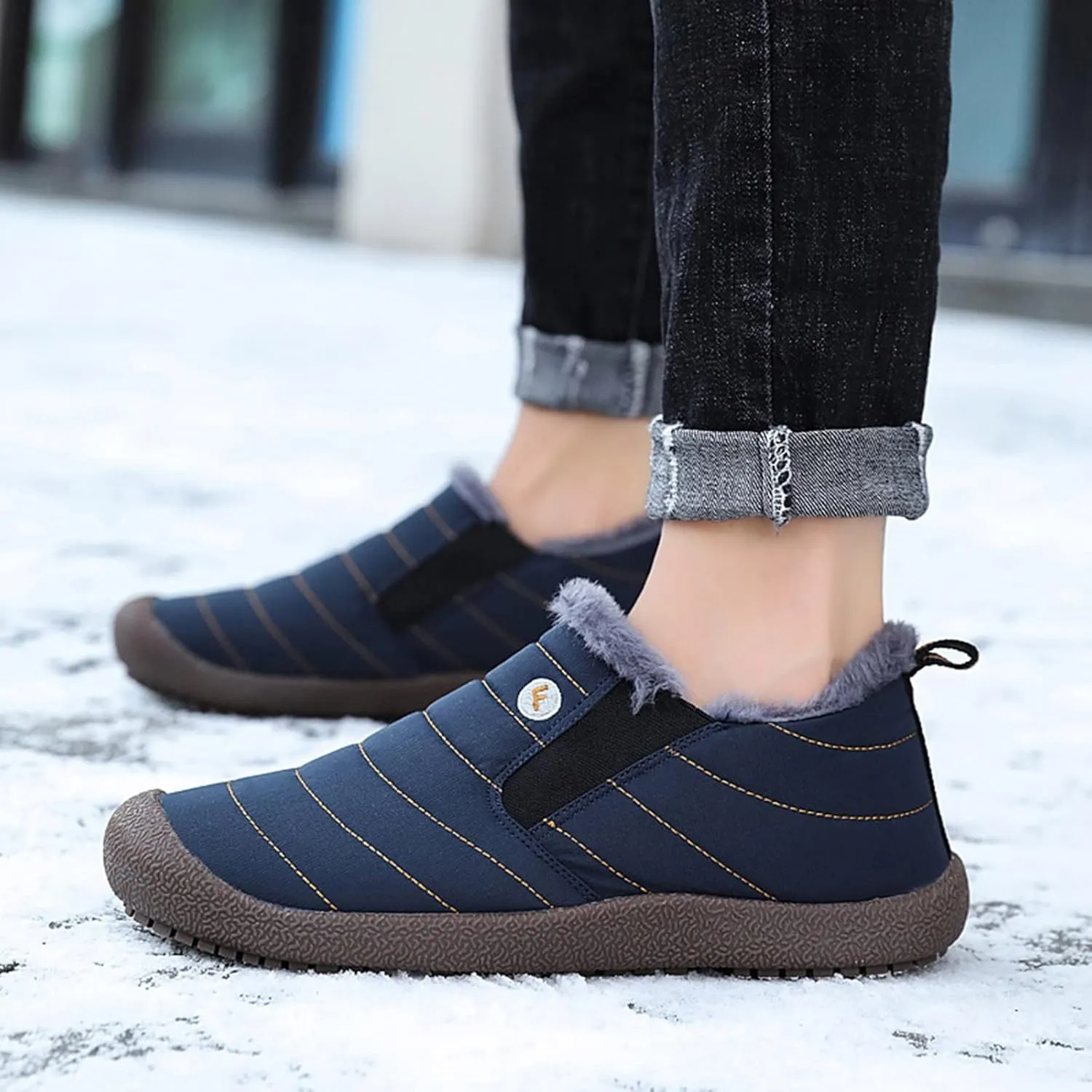 Women's Waterproof Snow Boots Zipper Winter Boots for Women Waterproof Wide Tall Winter Boots for Women Waterproof Furry Outdoor Boots Women Brown Botas Impermeables Para Mujer Nieve