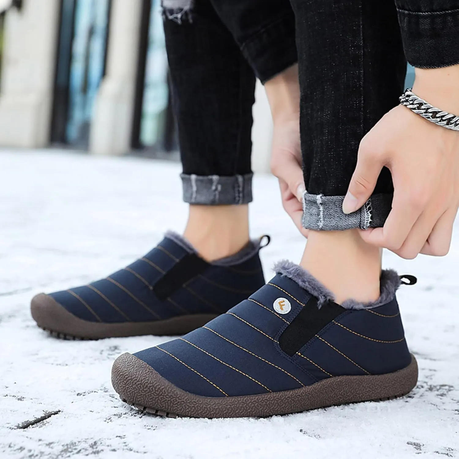 Women's Waterproof Snow Boots Zipper Winter Boots for Women Waterproof Wide Tall Winter Boots for Women Waterproof Furry Outdoor Boots Women Brown Botas Impermeables Para Mujer Nieve