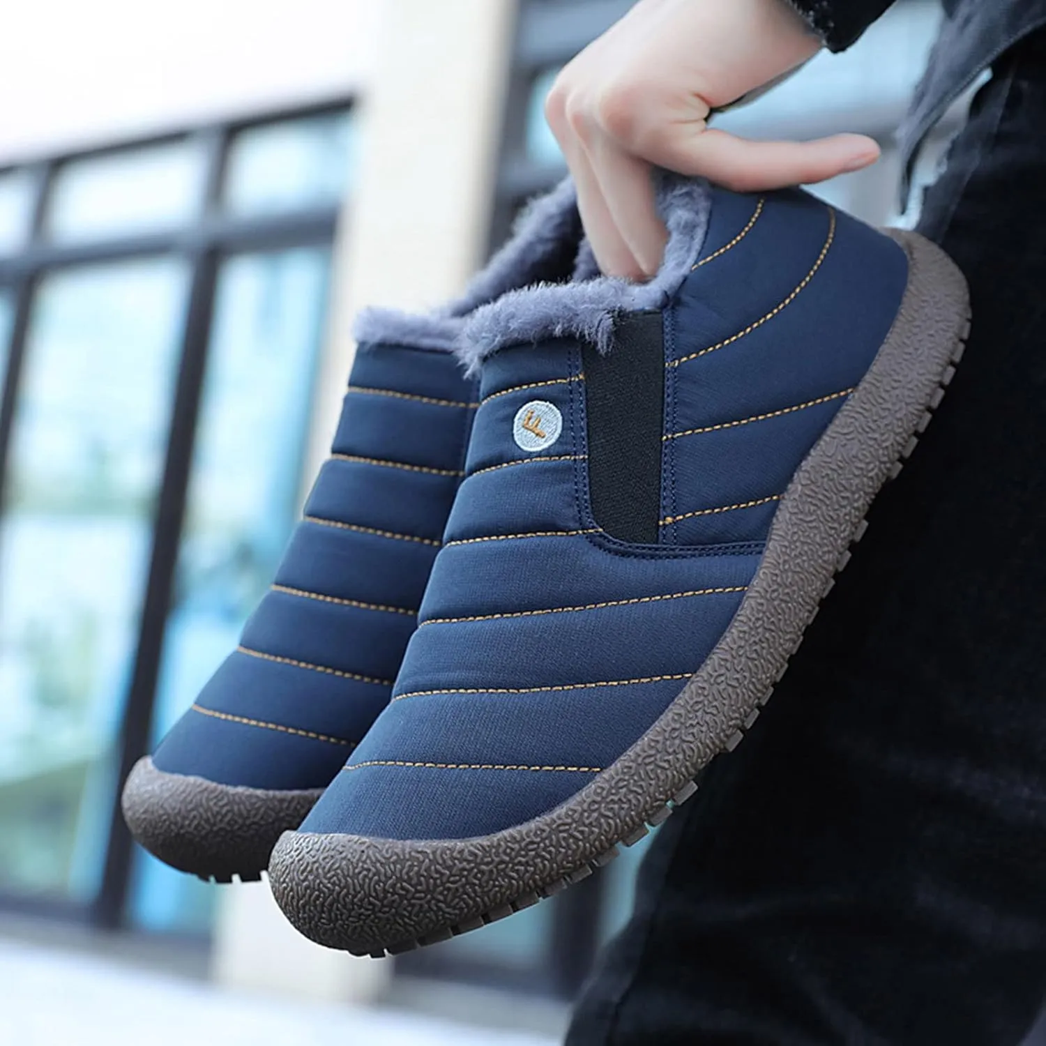Women's Waterproof Snow Boots Zipper Winter Boots for Women Waterproof Wide Tall Winter Boots for Women Waterproof Furry Outdoor Boots Women Brown Botas Impermeables Para Mujer Nieve