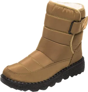 Womens Winter Boots Snow Boots for Women Waterproof Thick Bottom Waterproof Mid Calf Boots for Women Comfy Warm