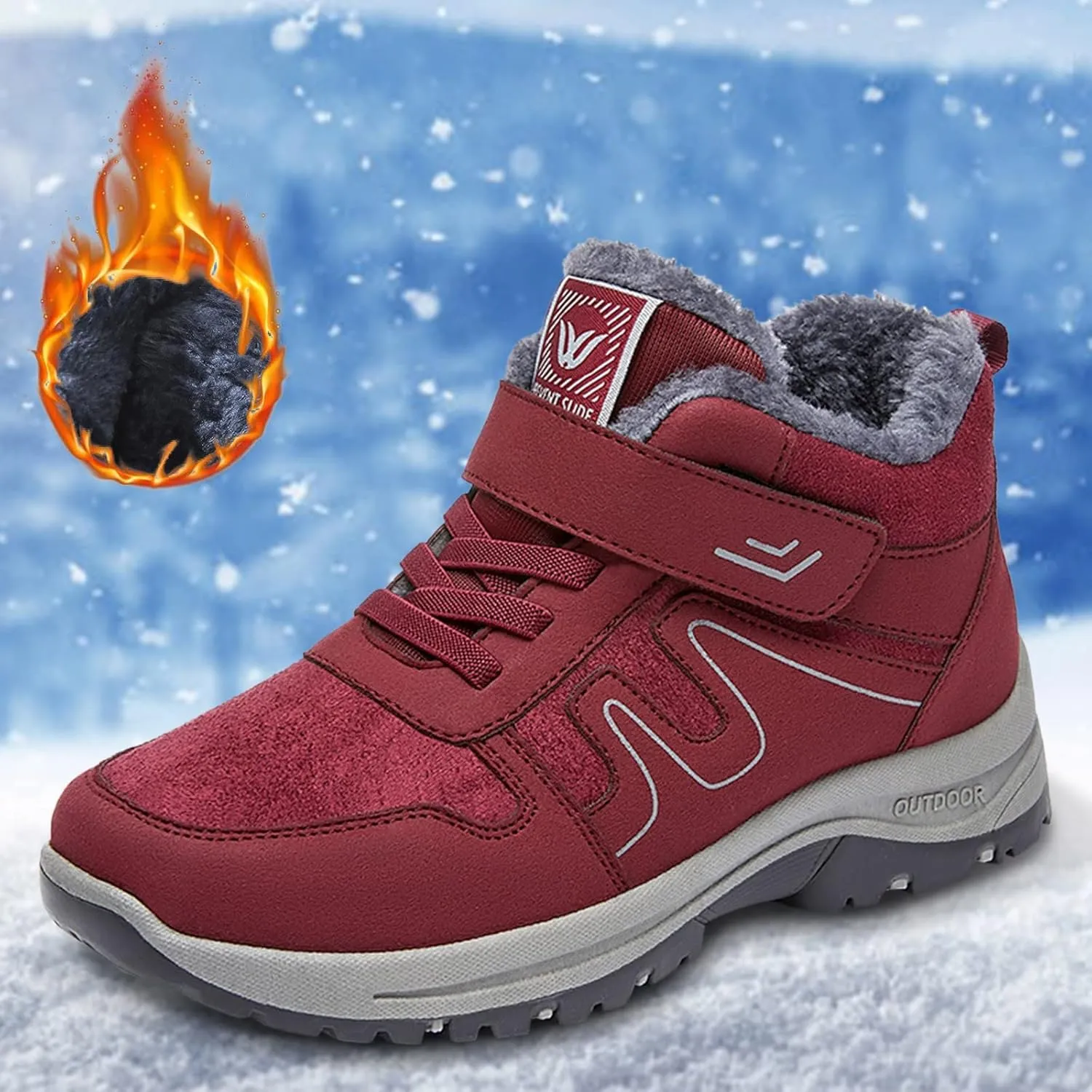 Womens Winter Shoes Wide Width Size 9.5 Woman Snow Boots Zapatos De Invierno Para Mujer Waterproof Boots for Women Women's Snow Boots Wide Calf Sales Clearance