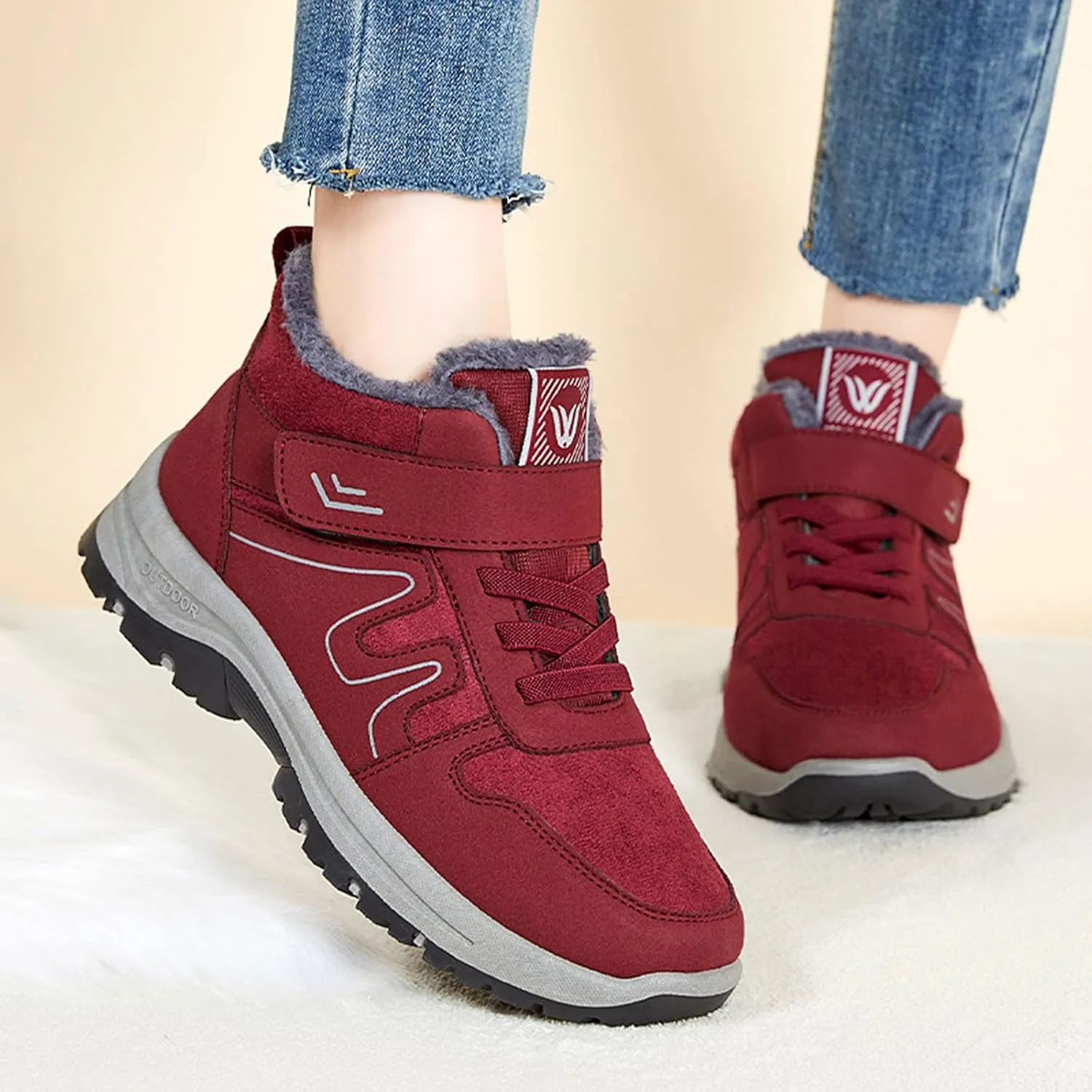 Womens Winter Shoes Wide Width Size 9.5 Woman Snow Boots Zapatos De Invierno Para Mujer Waterproof Boots for Women Women's Snow Boots Wide Calf Sales Clearance