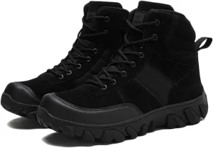 Wygwlg Men's Military Combat Army Boots Special Forces Boot Breathable Jungle Combat Boots Durable Low Rise Hiking Shoes